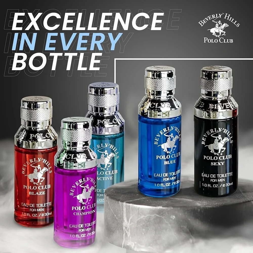 Beverly Hills Polo Club Men’s Cologne Set - Multi-Color